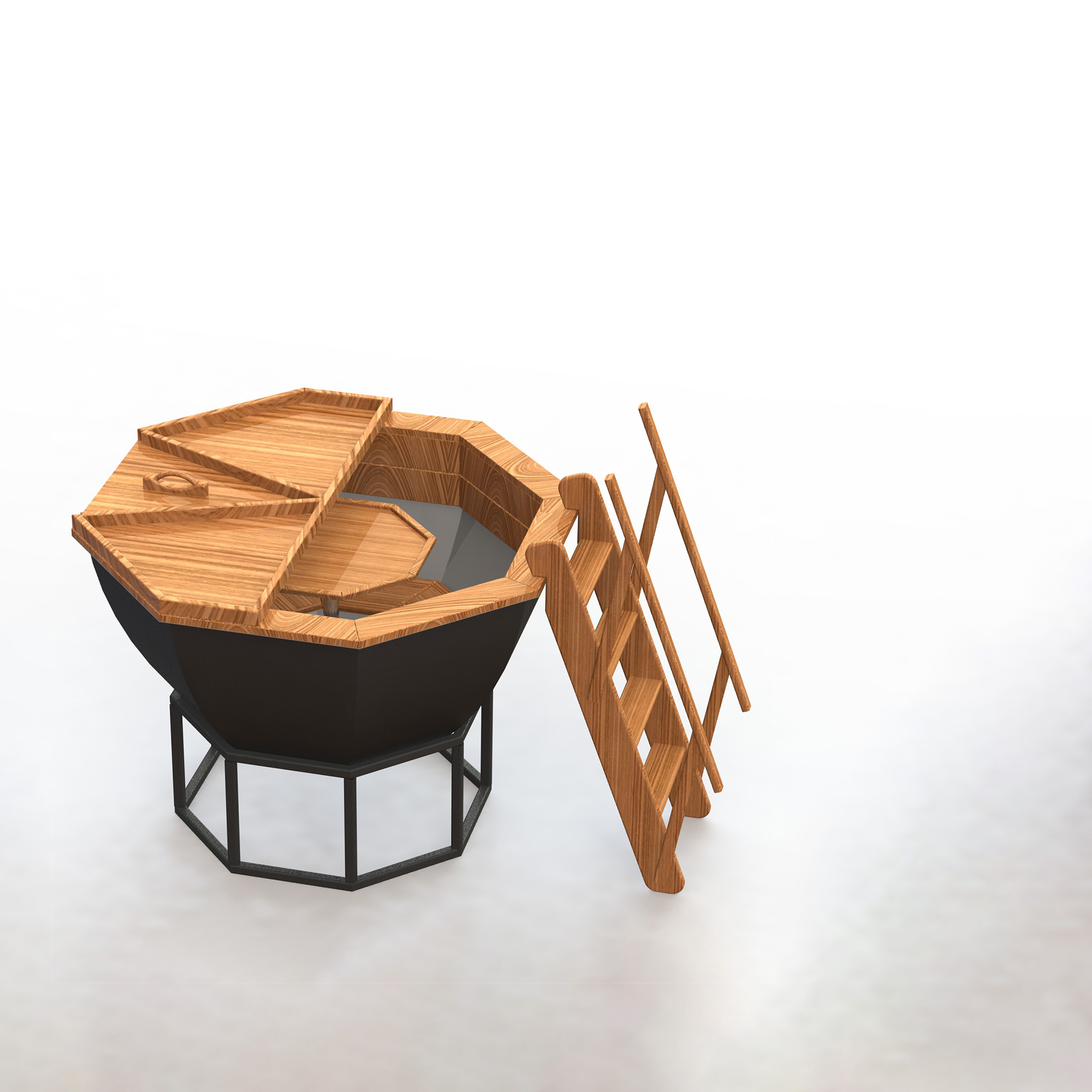 Банный чан на подставке